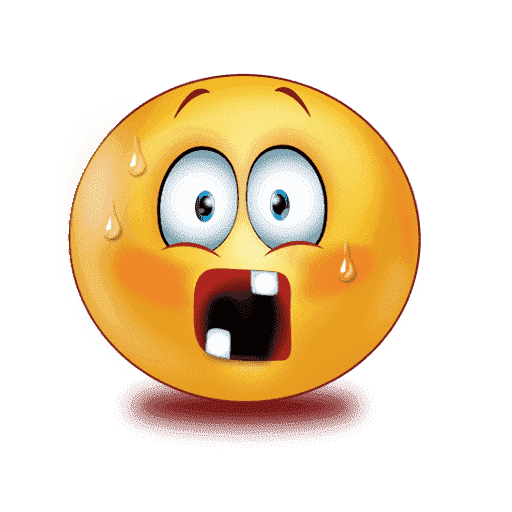 Gradient Scared Emoji Free Clipart HQ Transparent PNG Image