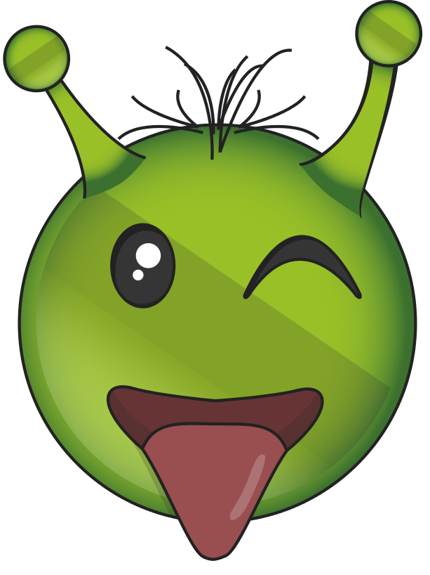 Alien Emoji Face Free Clipart HQ Transparent PNG Image