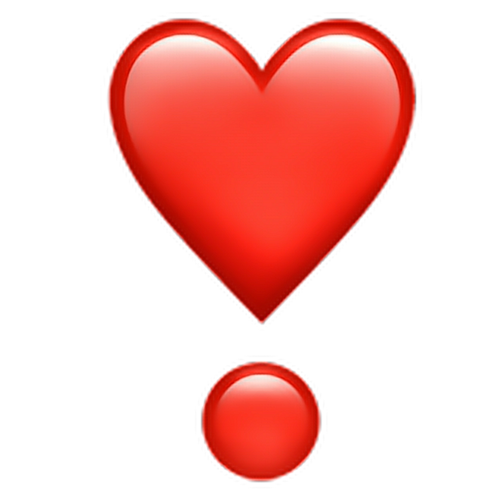 Exclamation Heart Symbol Mark Meaning Whatsapp Emoji Transparent PNG Image