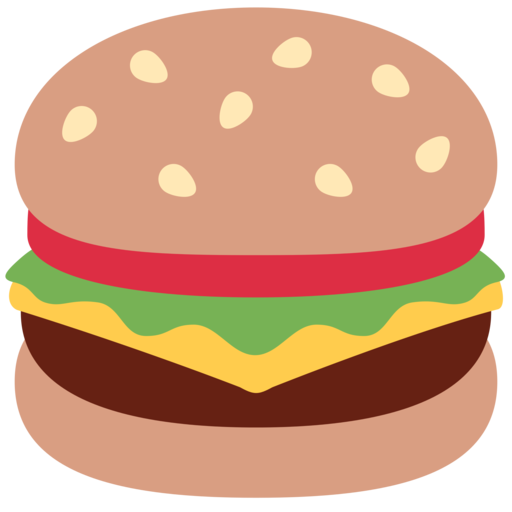 Hamburger Fries Cheeseburger Veggie French Burger Emoji Transparent PNG Image