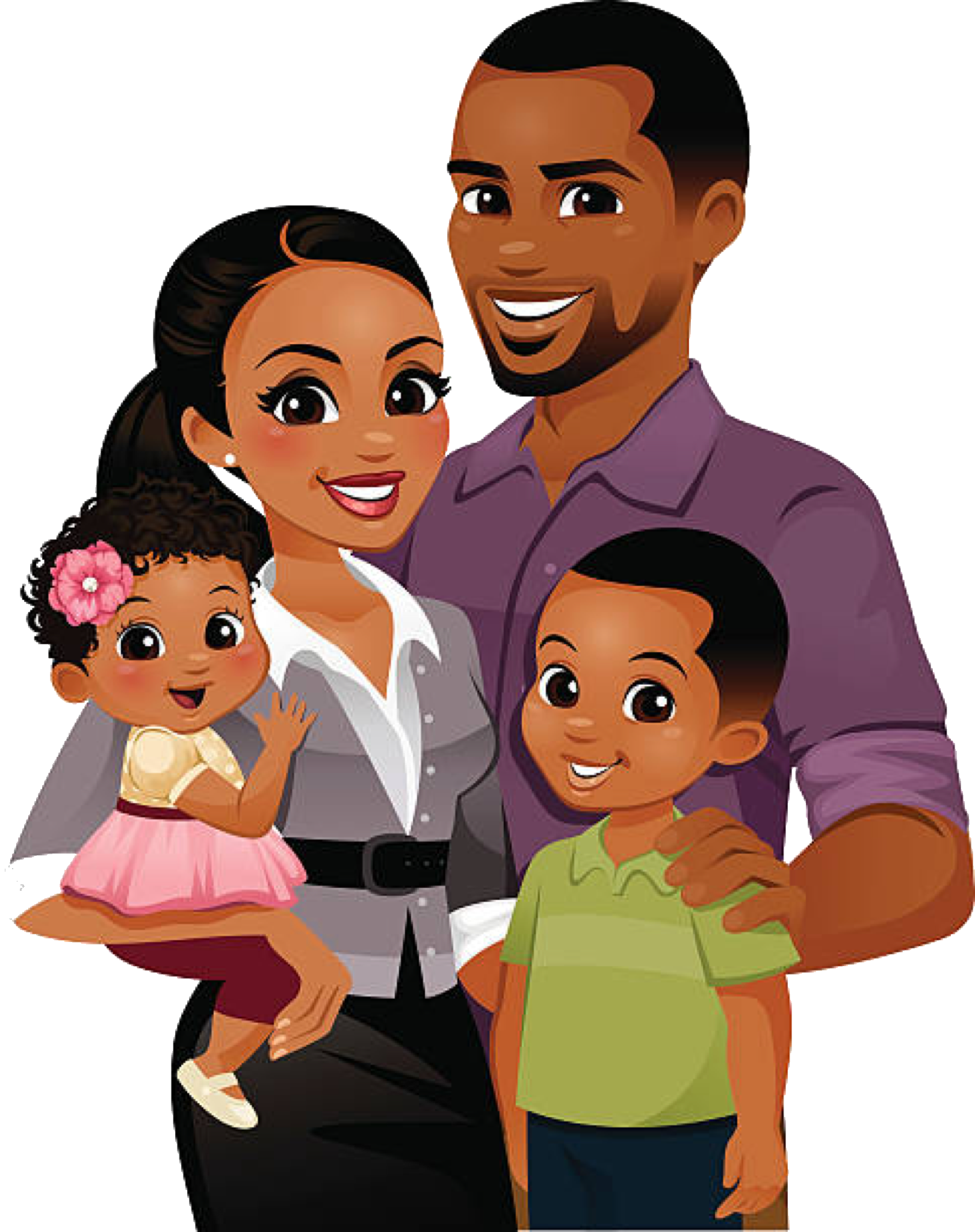 Pic Black Family Free HD Image Transparent PNG Image