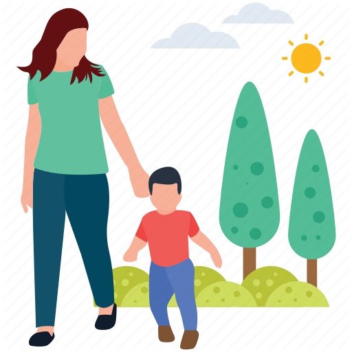 Walking Vector Family Free Clipart HD Transparent PNG Image