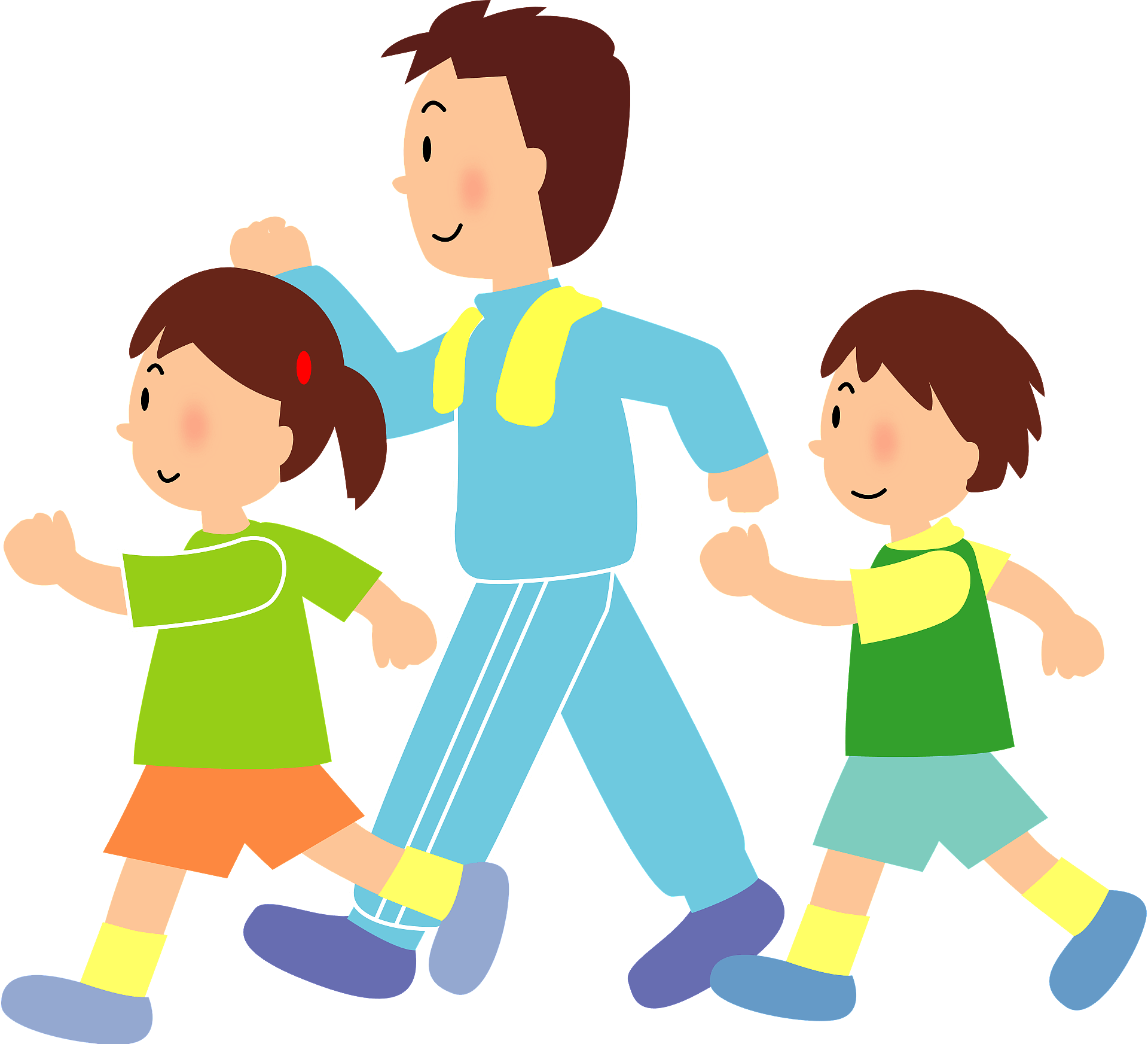 Walking Vector Family Download HQ Transparent PNG Image