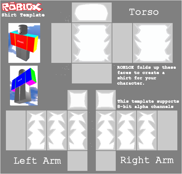 Roblox Shaded Shirt Template Free Download PNG HQ Transparent PNG Image