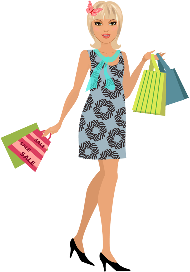 Bag Girl Shopping Holding PNG Image High Quality Transparent PNG Image