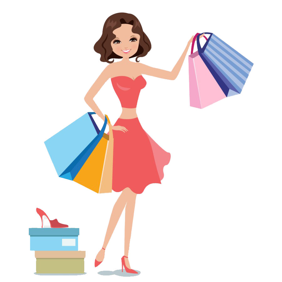 Bag Girl Fashion Shopping Holding Transparent PNG Image