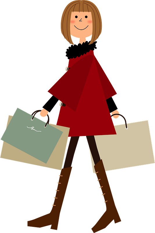 Bag Smiling Shopping Girl Holding Transparent PNG Image