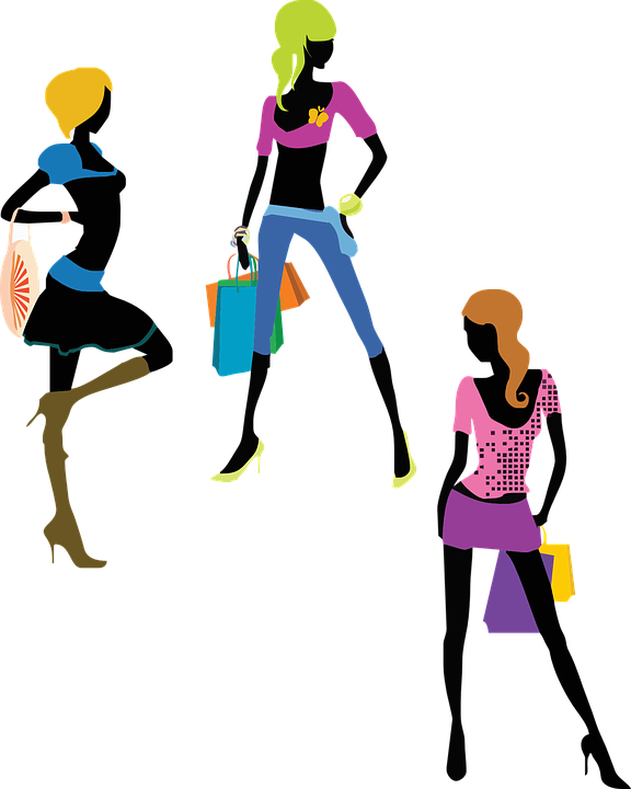 Vector Girl Fashion Shopping Free Transparent Image HD Transparent PNG Image