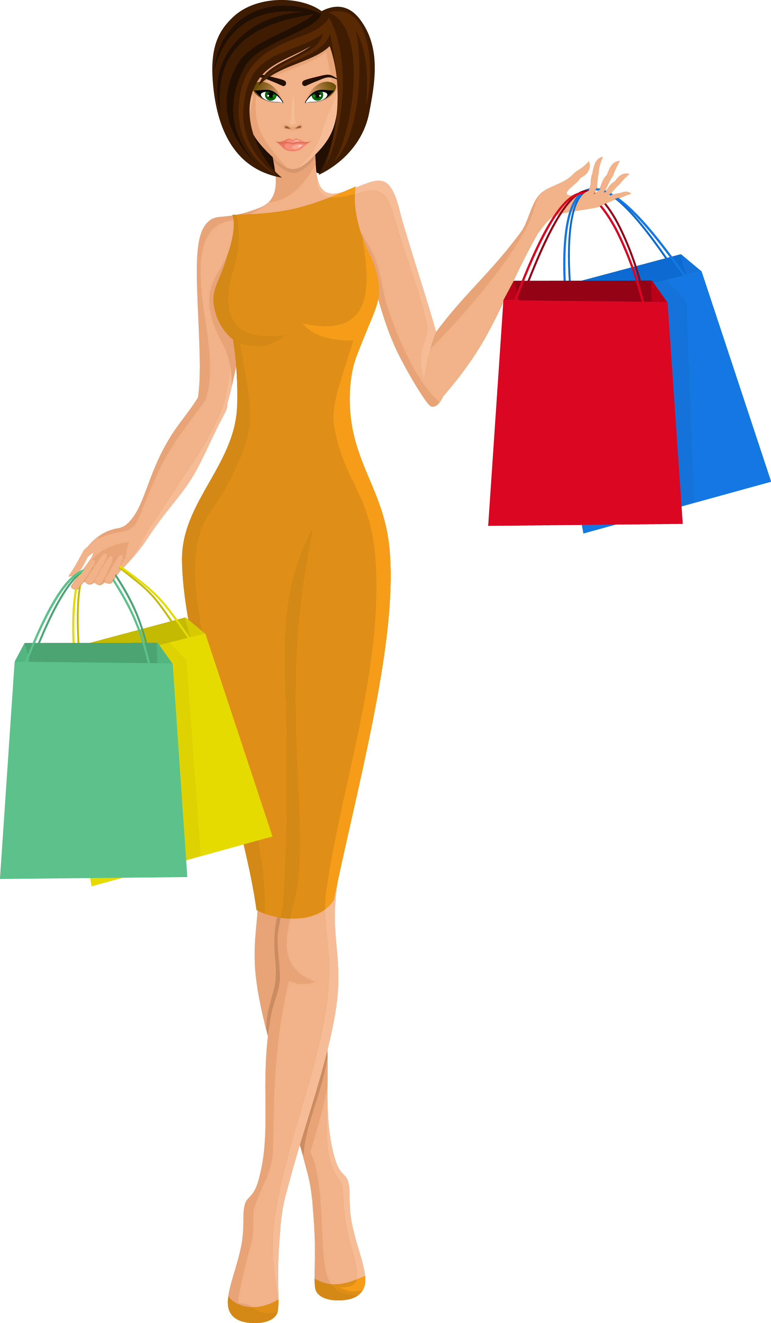 Girl Vector Shopping Cartoon PNG Download Free Transparent PNG Image