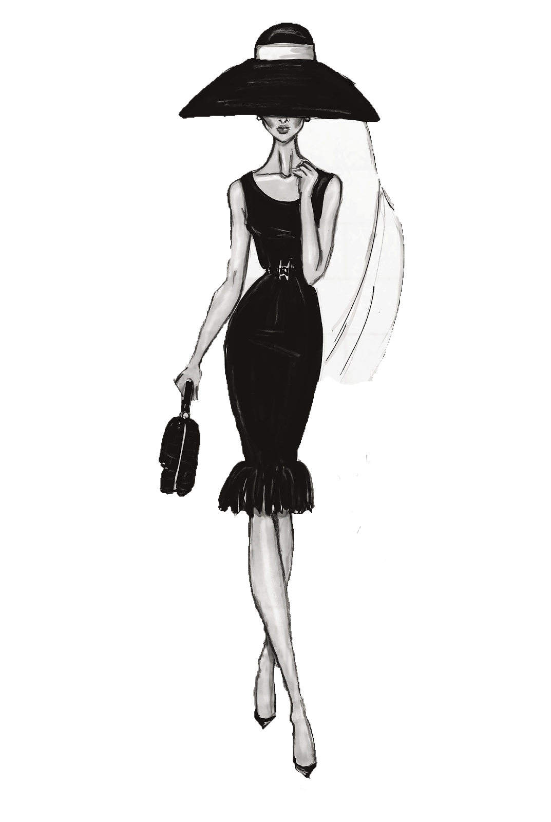 Female Fashion Drawing Illustration Chanel Free HD Image Transparent PNG Image