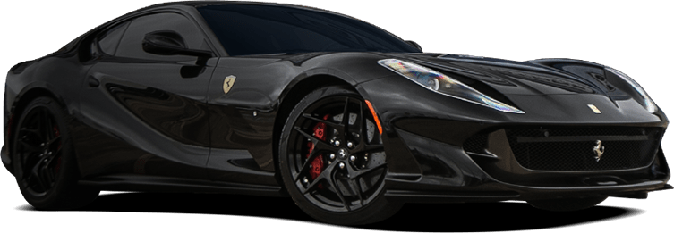 Car View Black Ferrari Side Transparent PNG Image