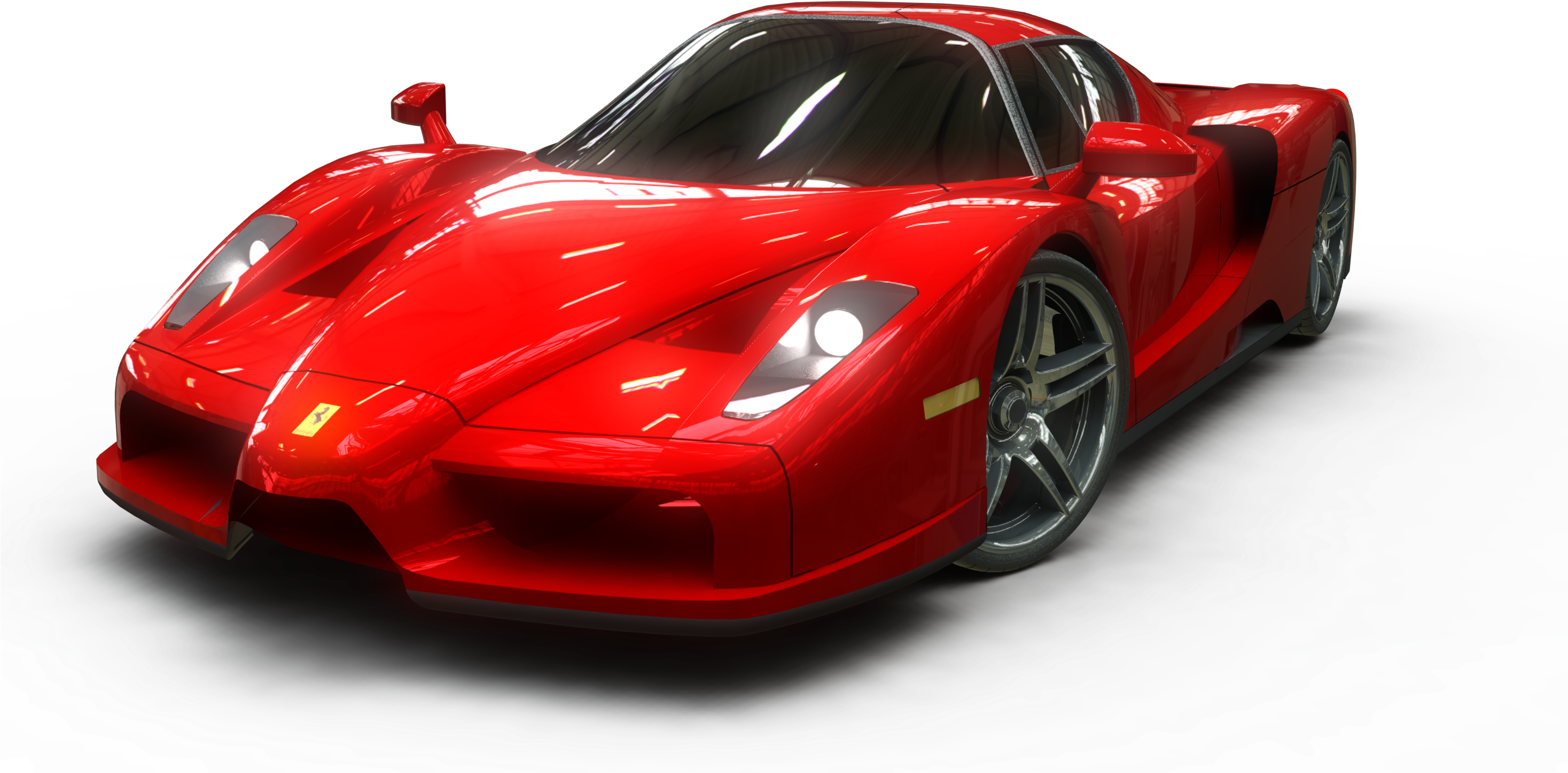 Front Ferrari Side Red View Transparent PNG Image