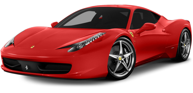 Photos Ferrari Front Side Red View Transparent PNG Image