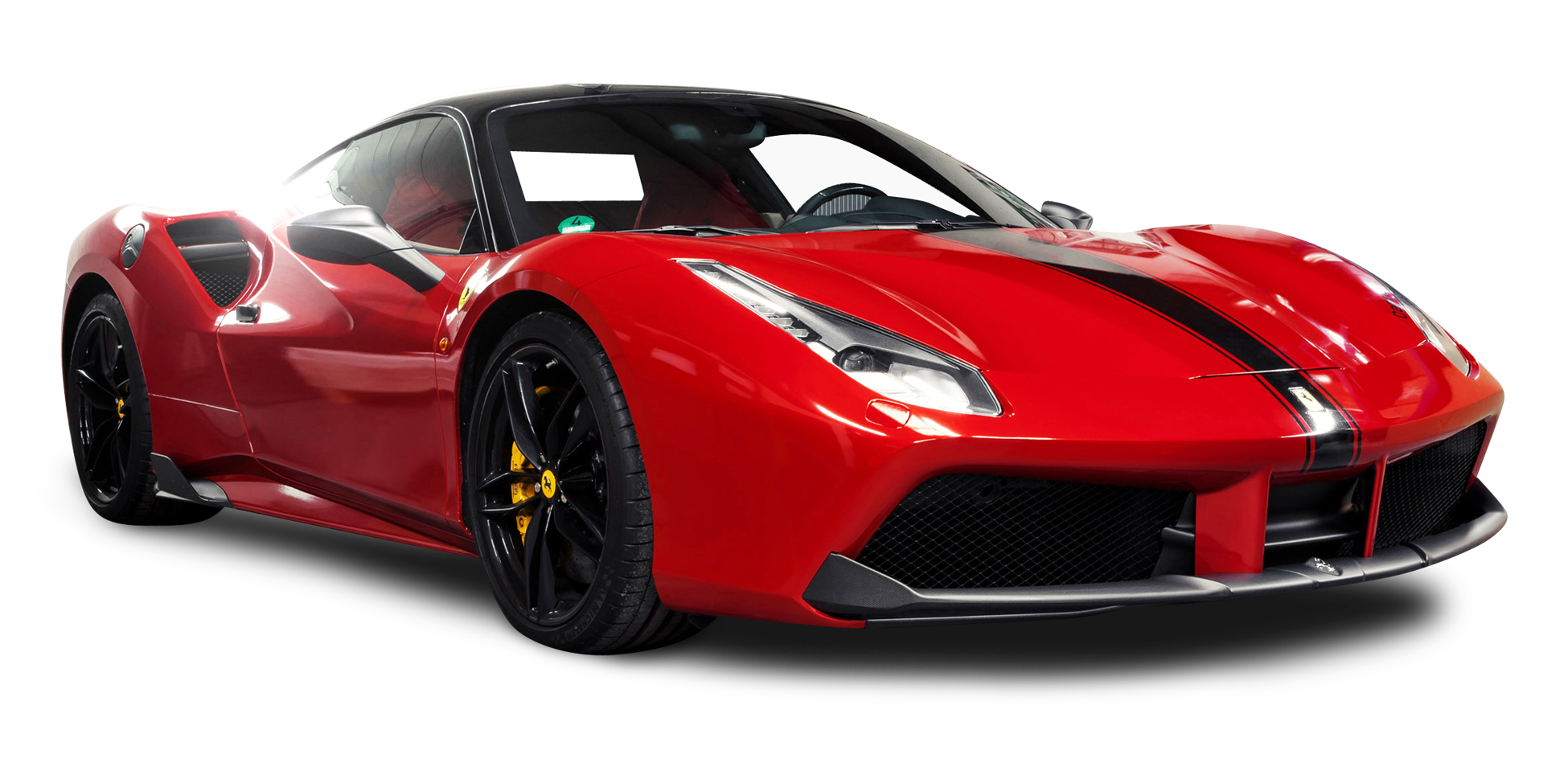 Front Ferrari Side Red View Transparent PNG Image