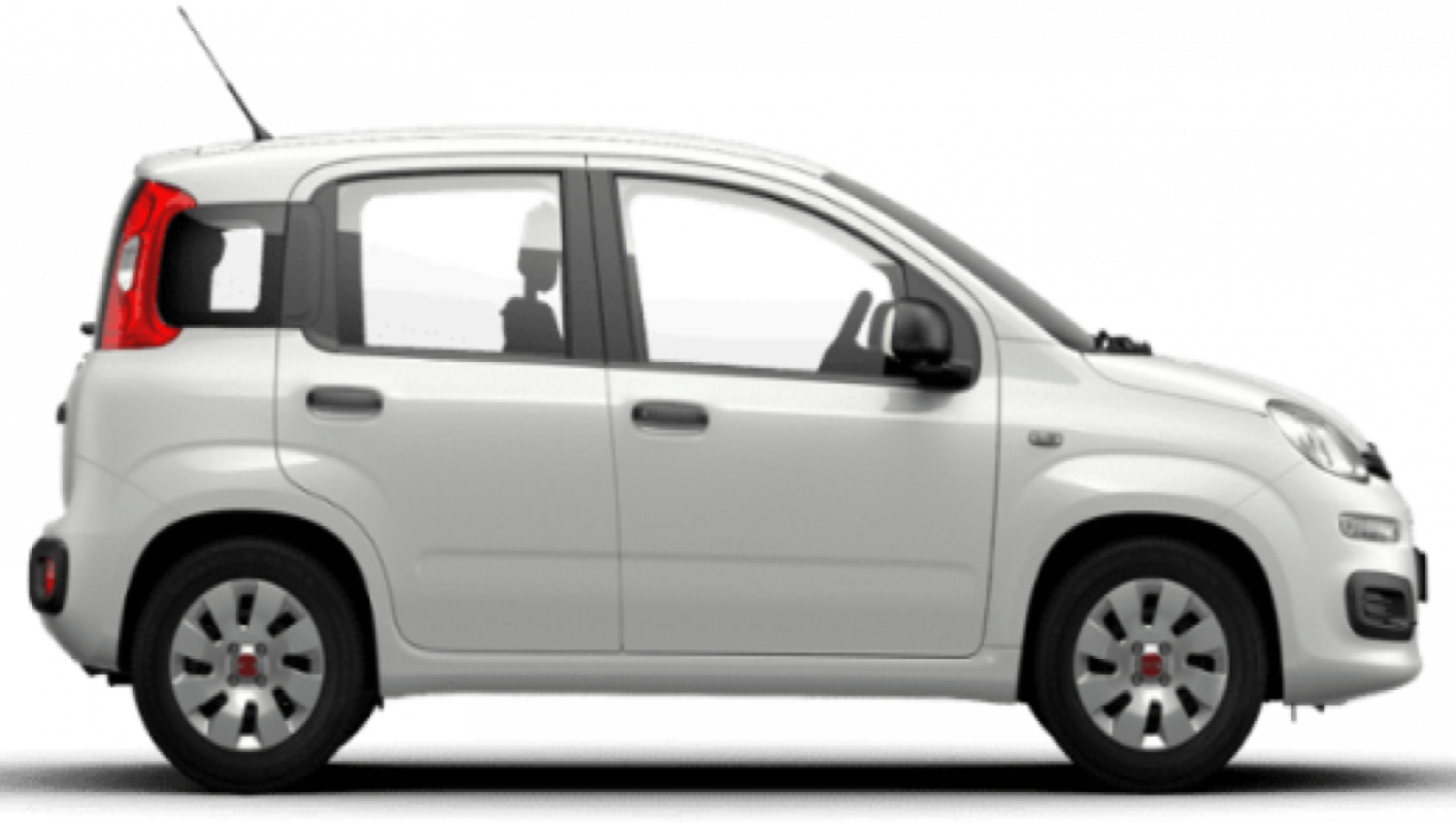 Fiat Panda White Side View Transparent PNG Image