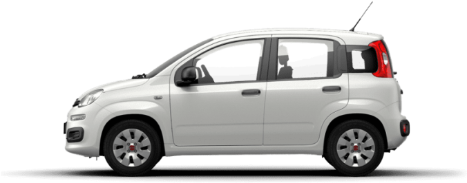 Fiat Panda White Side View Transparent PNG Image