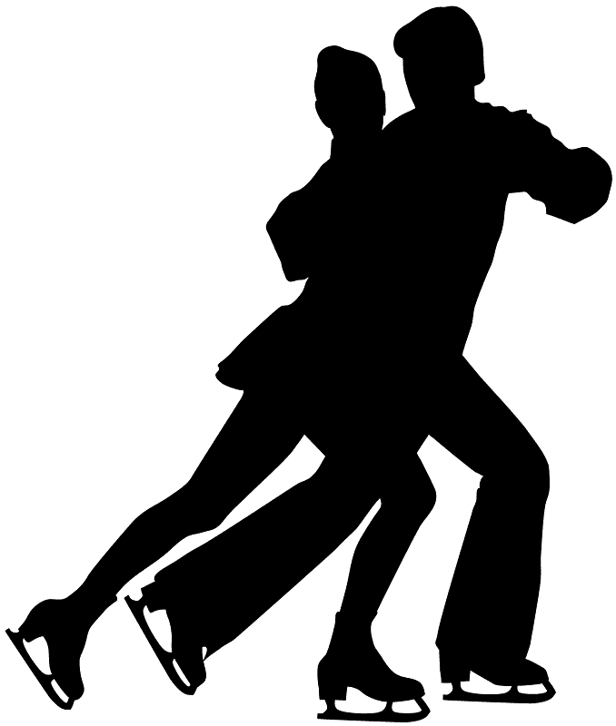 Dance Skating Silhouette Figure Download HQ Transparent PNG Image