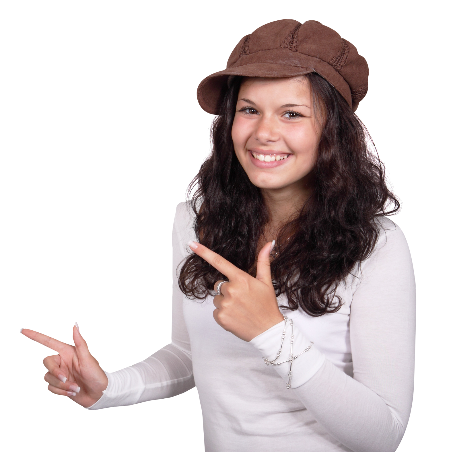 Smiling Finger Female Free Clipart HQ Transparent PNG Image