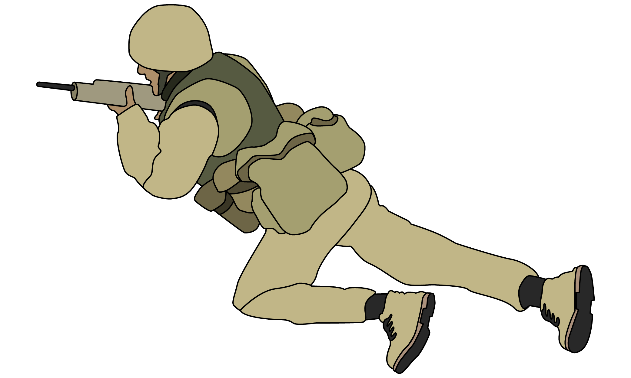 Weapon Character Fictional Soldier Military Firearm Transparent PNG Image