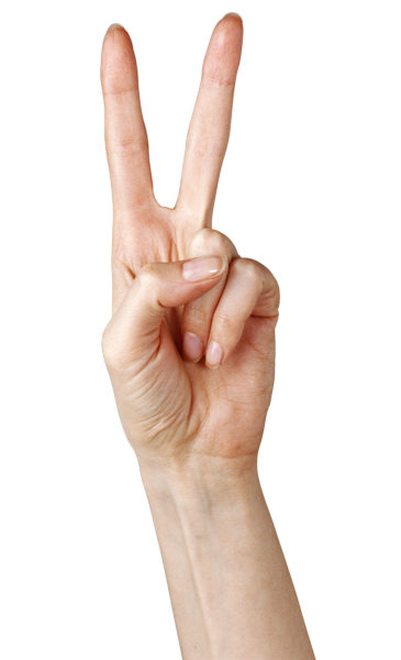 Hand Showing Two Finger Transparent PNG Image