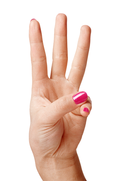 Three Fingers Transparent PNG Image