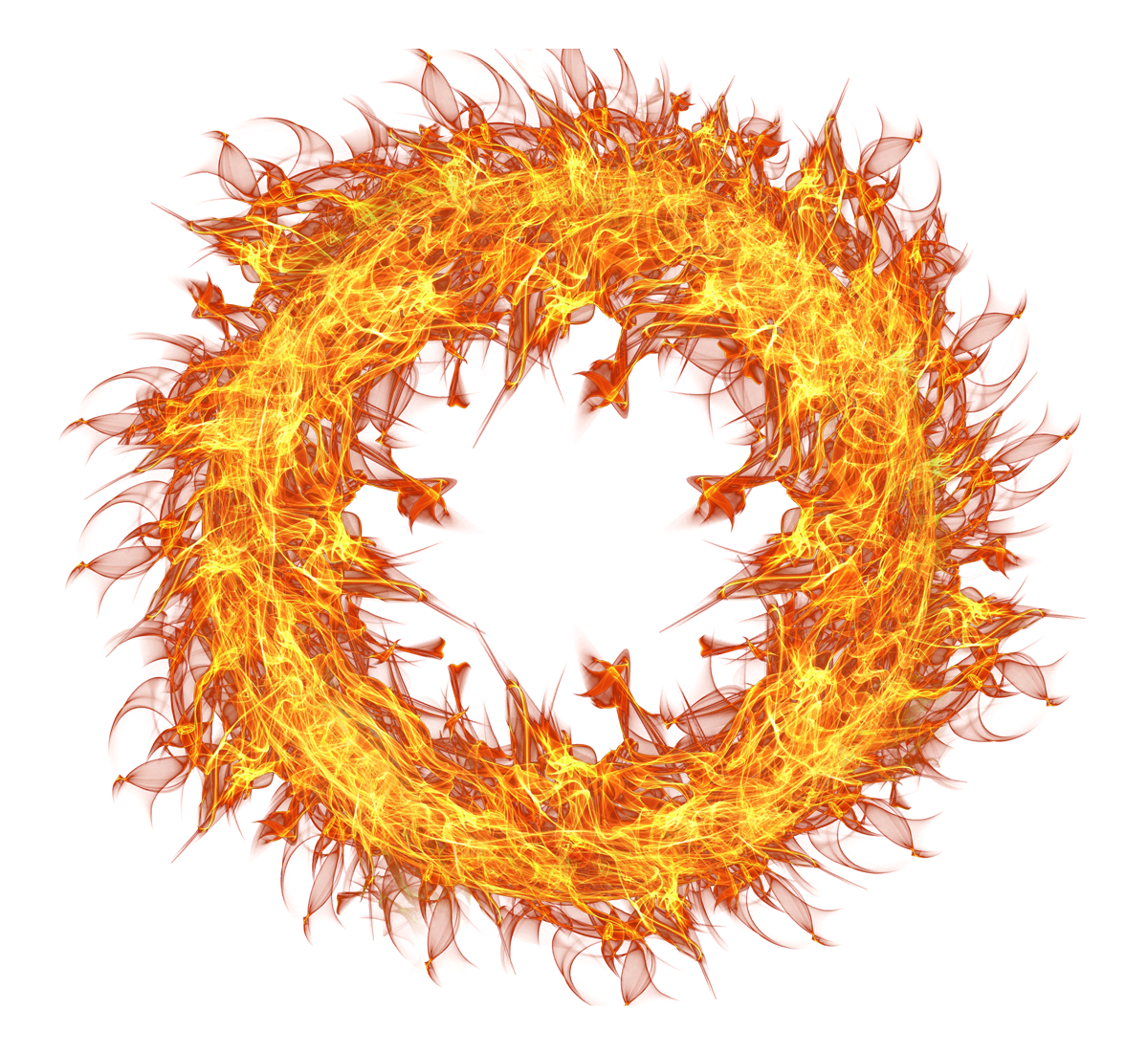 Fire Circle Flame Smoke Burning Transparent PNG Image