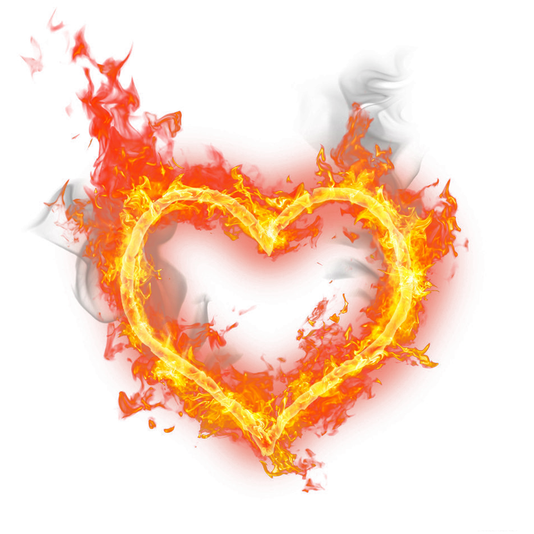 Fire Heart Love Flame PNG Image High Quality Transparent PNG Image