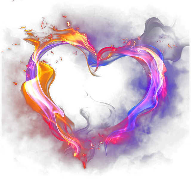 Fire Heart Love HD Image Free Transparent PNG Image