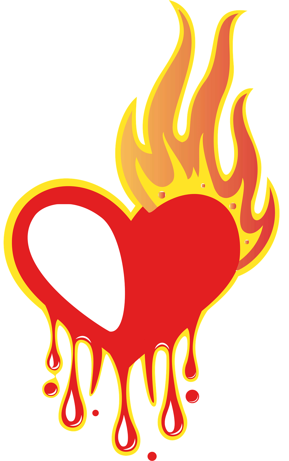 Fire Heart Vector Effect Smoke Transparent PNG Image