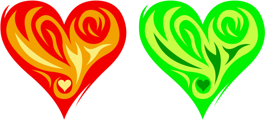 Fire Heart Green Red Free Download PNG HQ Transparent PNG Image