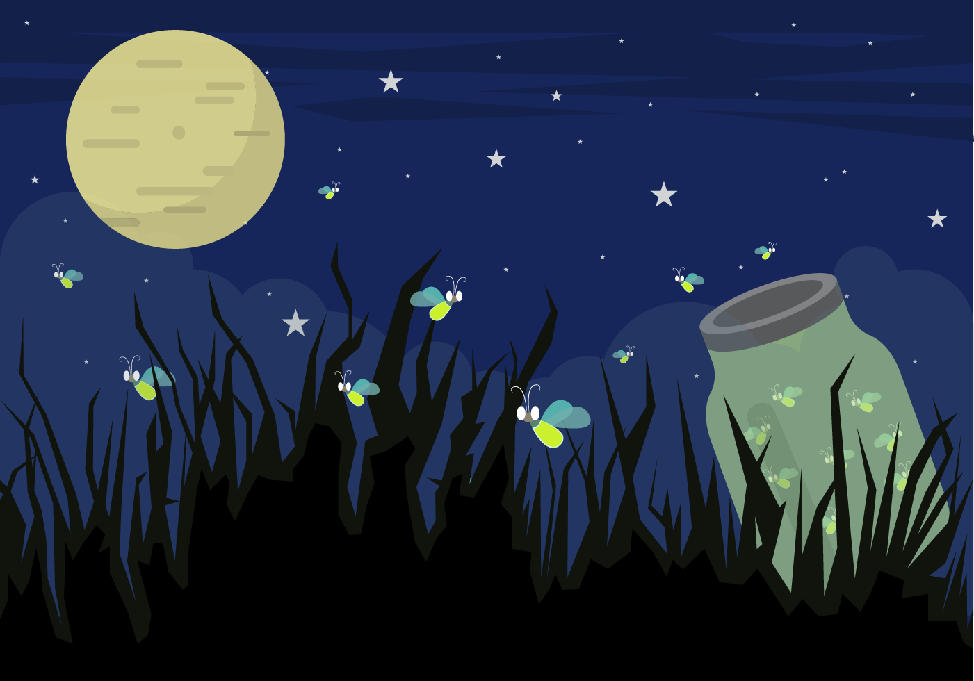 Firefly Biology Silhouette Insect Art Marine Transparent PNG Image