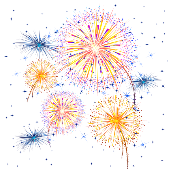 Glitters Vector Fireworks Colorful Free Clipart HQ Transparent PNG Image