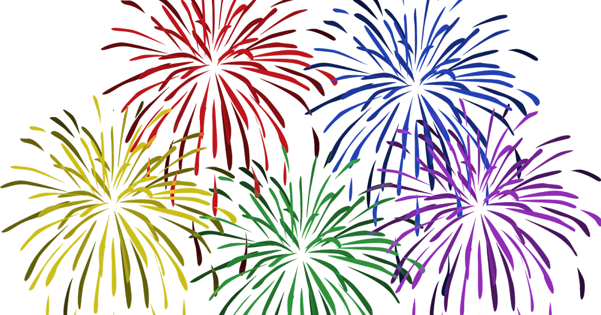 Fireworks Vector Colorful HD Image Free Transparent PNG Image