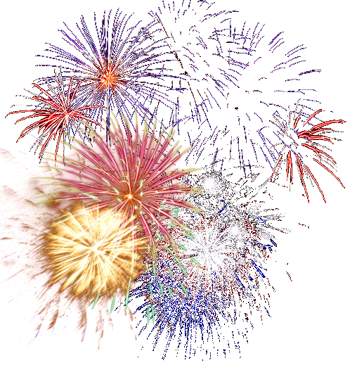 Sparkle Fireworks Vector Colorful Burst Transparent PNG Image