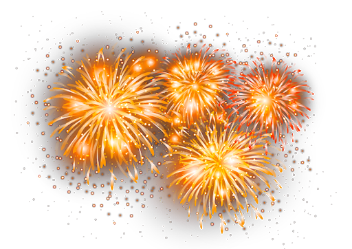 Fireworks Gold Festive Download HQ Transparent PNG Image