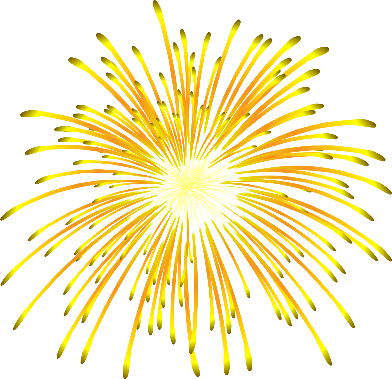 Fireworks Gold Free Clipart HQ Transparent PNG Image