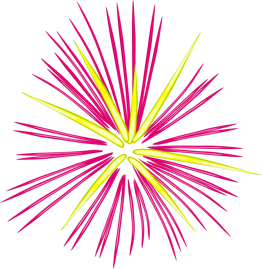 Pink Fireworks Vector PNG Image High Quality Transparent PNG Image