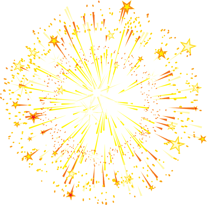 Sparkle Fireworks Gold Free Clipart HD Transparent PNG Image