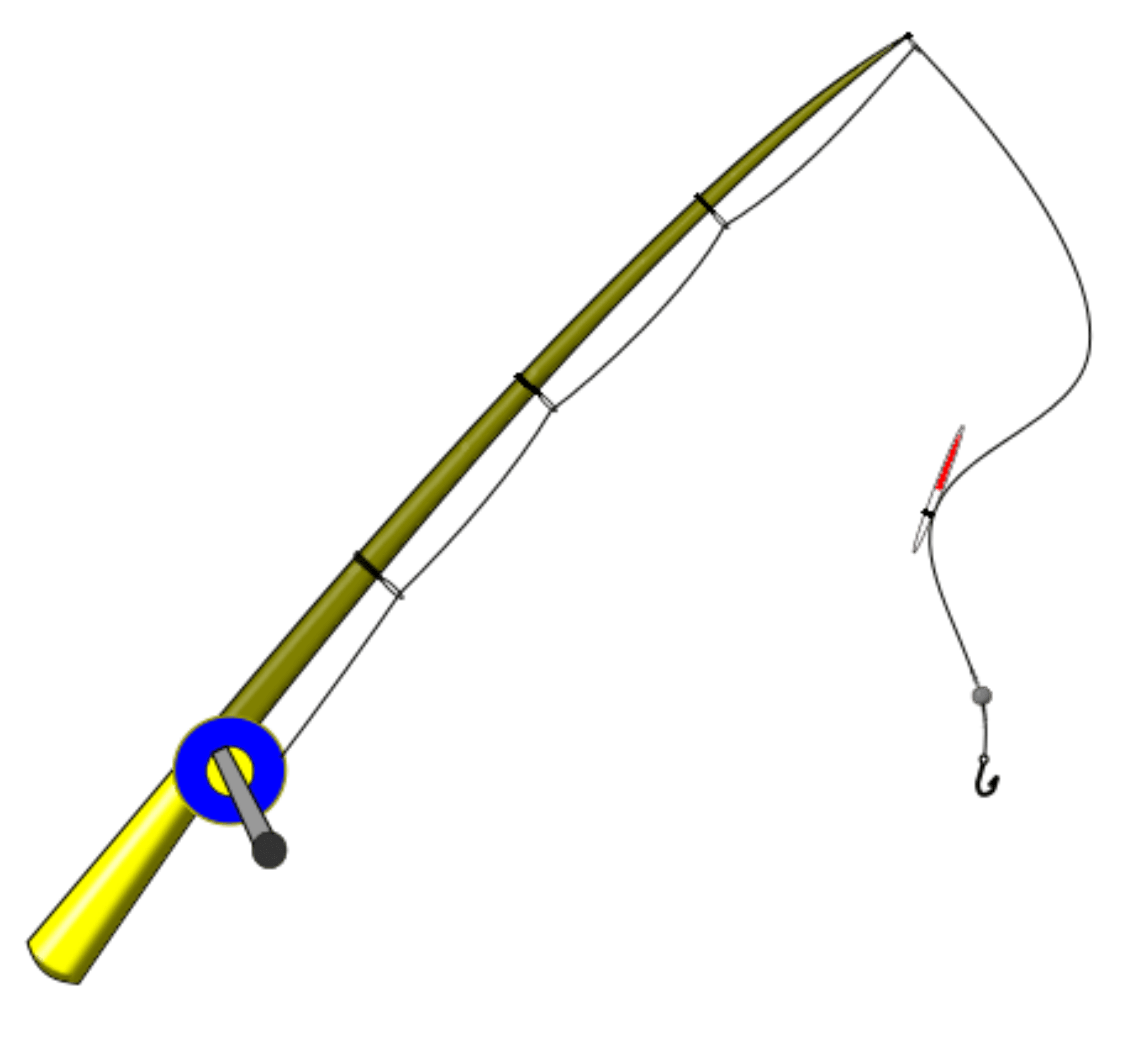 Bamboo Fishing Pole Free Clipart HQ Transparent PNG Image