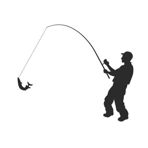 Black Pole Vector Rod Fishing Transparent PNG Image