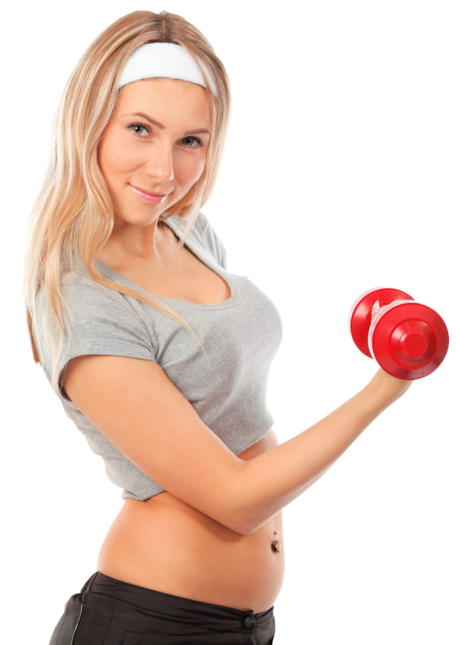 Dumbbell Female Fitness Free Clipart HD Transparent PNG Image