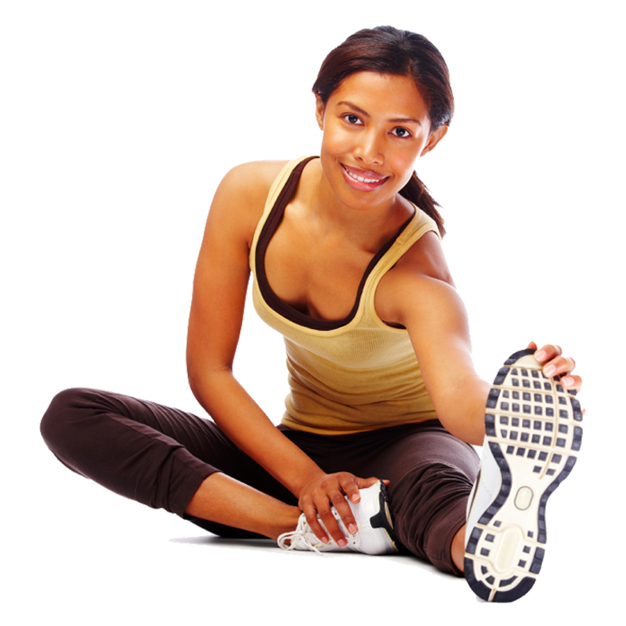 Stretching Female Fitness Free Photo Transparent PNG Image