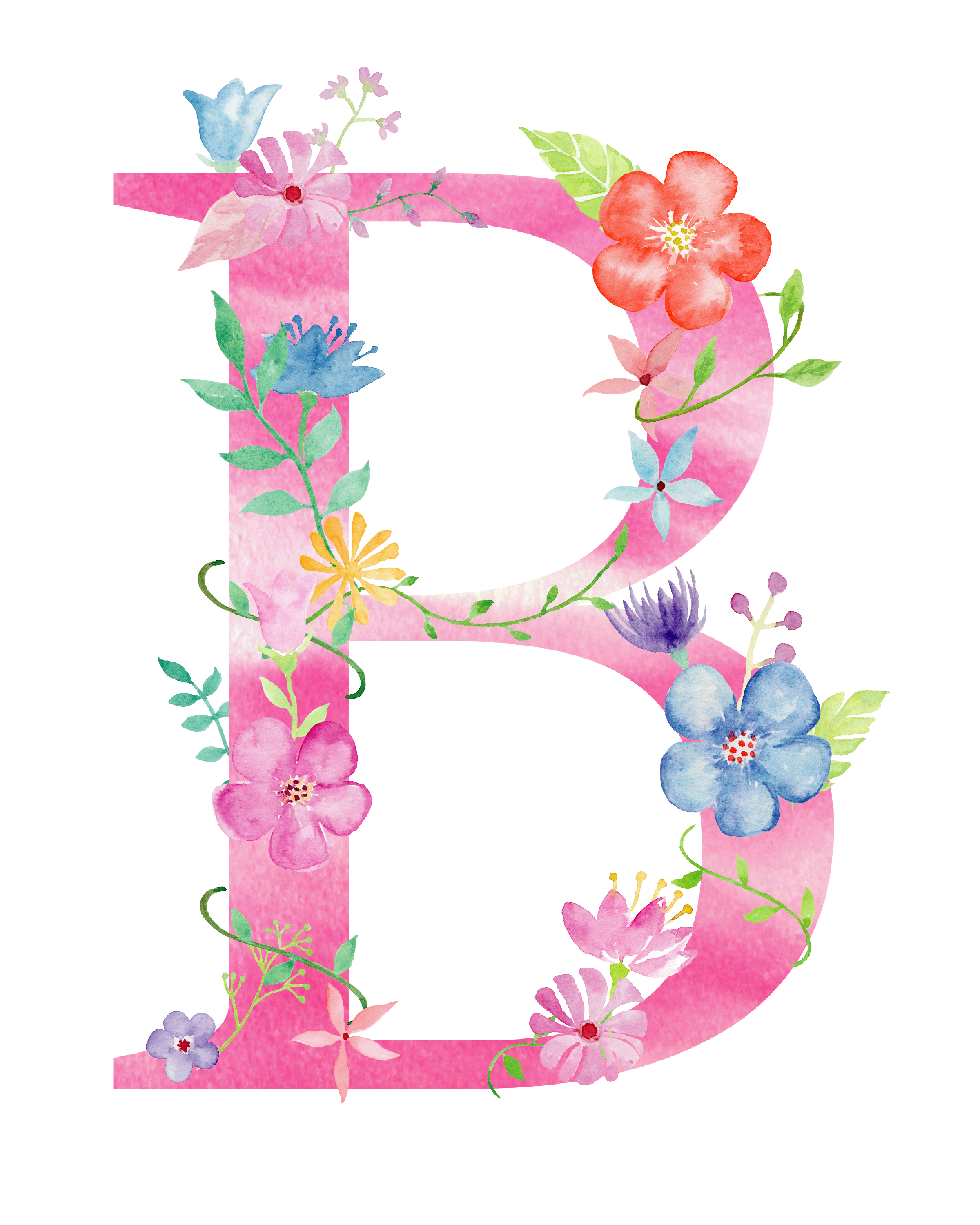 Floral Alphabet Free Download Image Transparent PNG Image