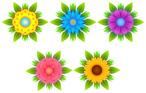 Vector Flower Art Colorful Free PNG HQ Transparent PNG Image