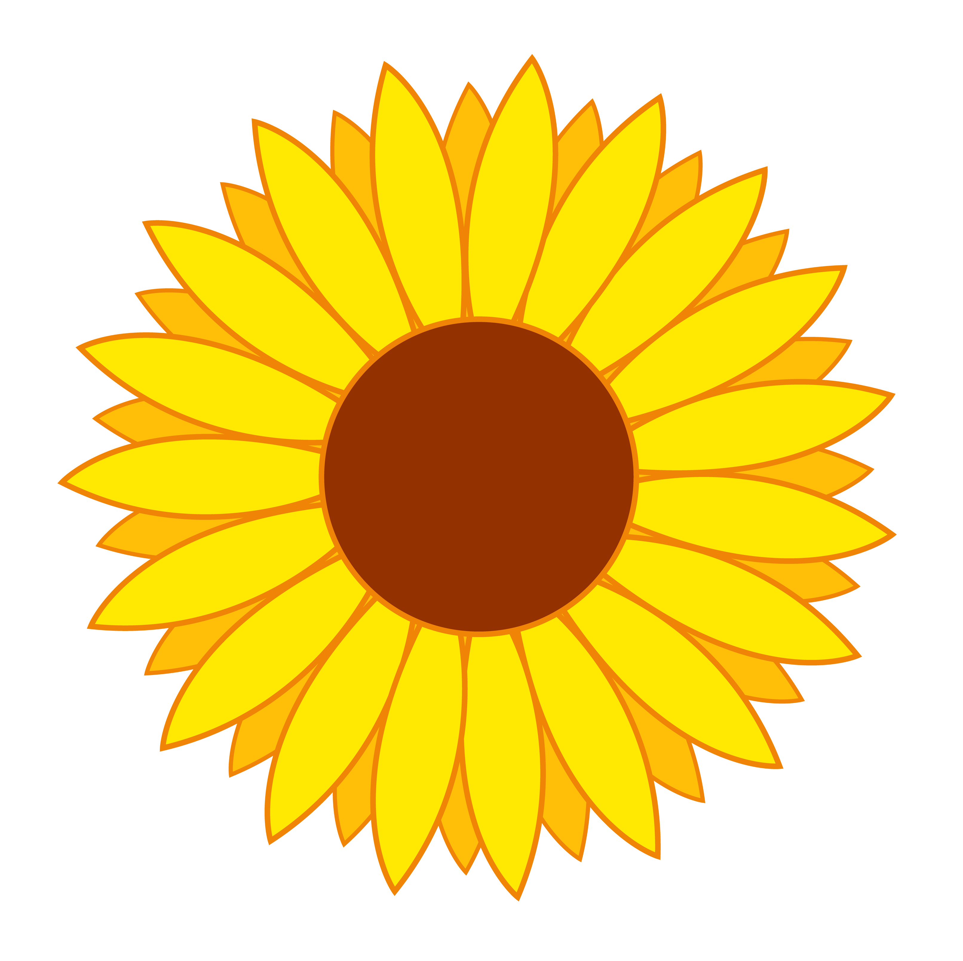 Vector Flower Art Sunflower Free PNG HQ Transparent PNG Image