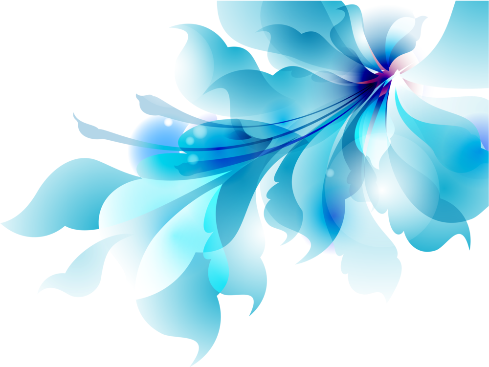 Vector Blue Flowers Free Photo Transparent PNG Image