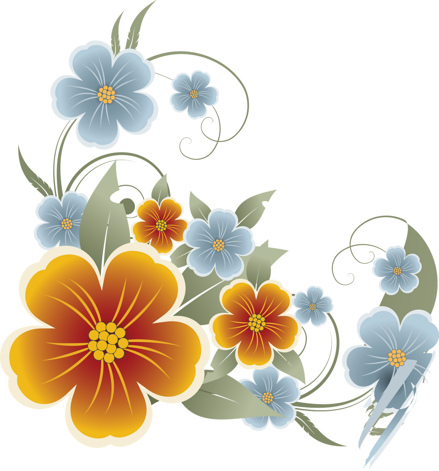 Vector Flowers Design Free PNG HQ Transparent PNG Image