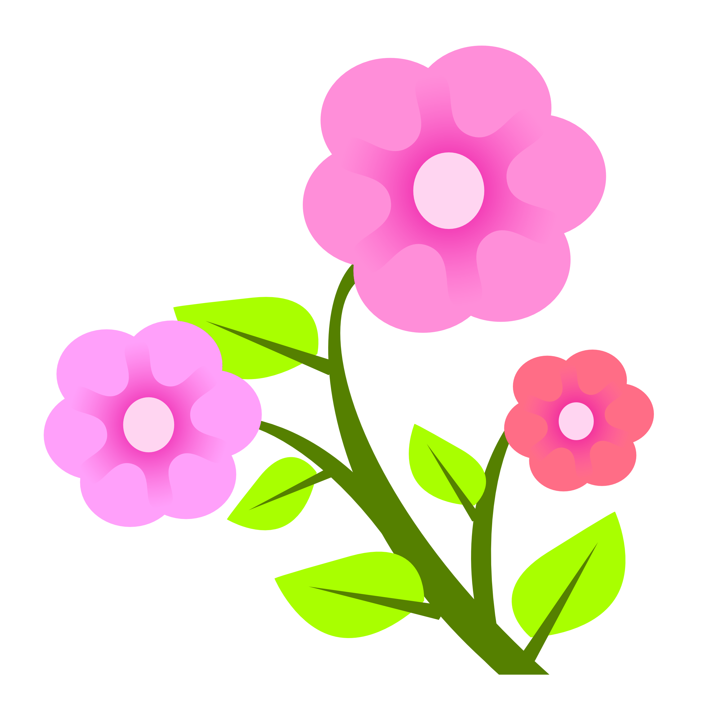 Vector Pink Flowers PNG File HD Transparent PNG Image