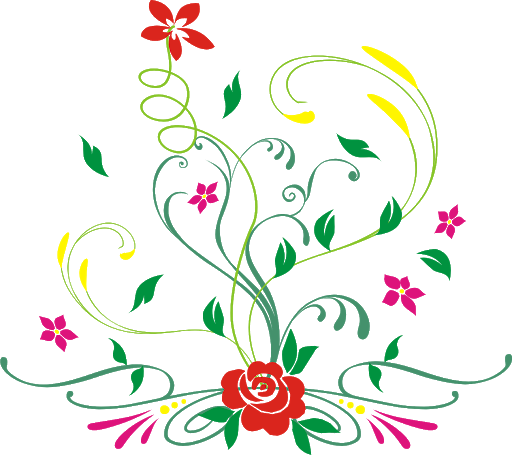 Vector Swirl Flowers Free Photo Transparent PNG Image