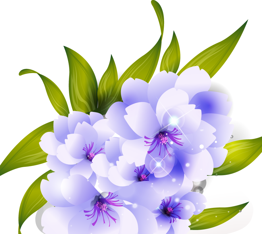 Purple Flower Vector Free Clipart HQ Transparent PNG Image